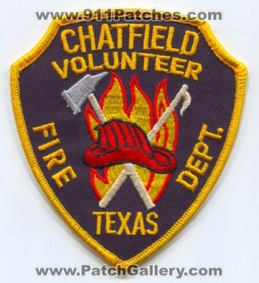 Chatfield Volunteer Fire Department (Texas)
Scan By: PatchGallery.com
Keywords: vol. dept.