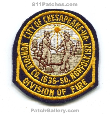 Chesapeake Division of Fire Department Patch (Virginia)
Scan By: PatchGallery.com
Keywords: city of dept.