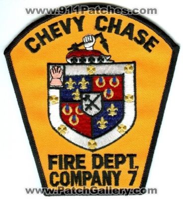 Chevy Chase Fire Department Company 7 (Maryland)
Scan By: PatchGallery.com
Keywords: dept.