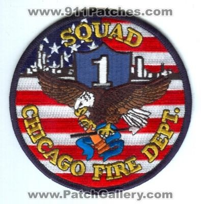 Chicago Fire Department Squad 1 (Illinois)
Scan By: PatchGallery.com
Keywords: dept. cfd company co. station