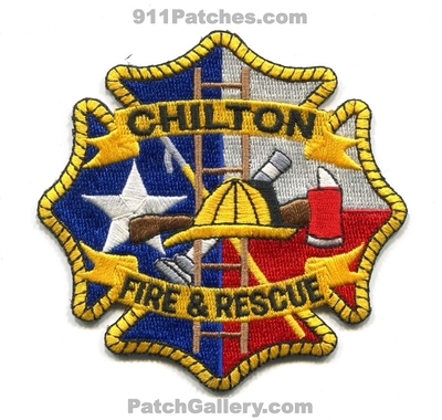 Chilton Fire and Rescue Department Patch (Texas)
Scan By: PatchGallery.com
Keywords: & dept.
