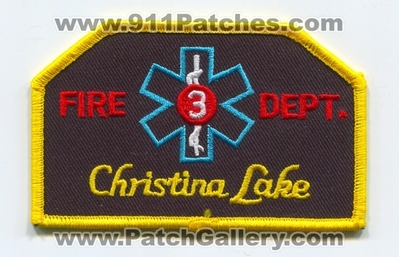 Christina Lake Fire Department 3 Patch (Canada BC)
Scan By: PatchGallery.com
Keywords: dept.
