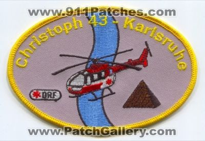 Christoph 43 DRF Karlsruhe (Germany)
Scan By: PatchGallery.com
Keywords: ems air medical helicopter ambulance