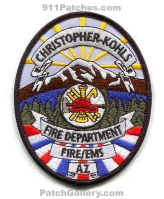 Christopher Kohls Fire EMS Department Patch (Arizona)
Scan By: PatchGallery.com
Keywords: dept. az
