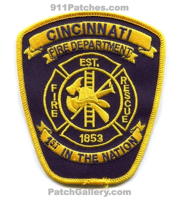 Cincinnati Fire Rescue Department Patch (Ohio)
Scan By: PatchGallery.com
Keywords: dept. 1st first in the nation 1853