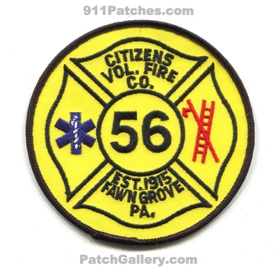 Citizens Volunteer Fire Company 56 Fawn Grove Patch (Pennsylvania)
Scan By: PatchGallery.com
Keywords: vol. co. department dept. est. 1915