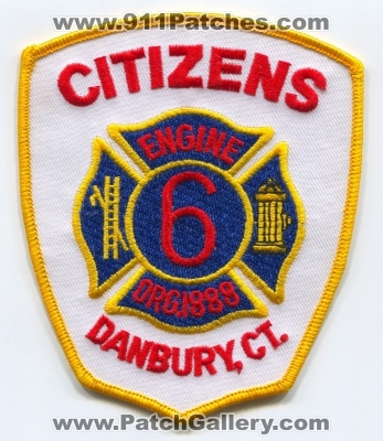 Citizens Fire Department Engine 6 Patch (Connecticut)
Scan By: PatchGallery.com
Keywords: dept. danbury ct. company co. station