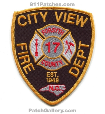 City View Fire Department 17 Forsyth County Patch (North Carolina)
Scan By: PatchGallery.com
Keywords: dept. co. est. 1949
