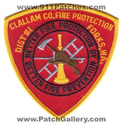 Clallam County Fire Protection District 1 Forks Patch (Washington)
Scan By: PatchGallery.com
Keywords: co. prot. dist. number no. #1 wa. department dept.