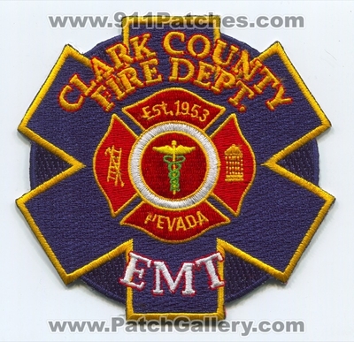 Clark County Fire Department EMT Patch (Nevada)
Scan By: PatchGallery.com
Keywords: co. dept. emergency medical technician e.m.t. ems
