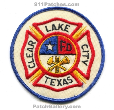 Clear Lake City Fire Department Patch (Texas)
Scan By: PatchGallery.com
Keywords: dept.
