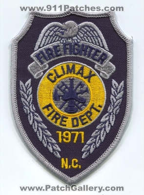 Climax Fire Department Firefighter Patch (North Carolina)
Scan By: PatchGallery.com
Keywords: dept. n.c.