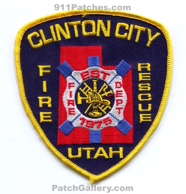 Clinton City Fire Rescue Department Patch (Utah)
Scan By: PatchGallery.com
Keywords: dept. est. 1975