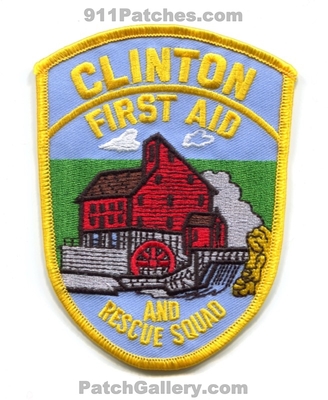 Clinton First Aid and Rescue Squad EMS Patch (New Jersey)
Scan By: PatchGallery.com
In Memory of Bernie Shaffer
Keywords: ambulance