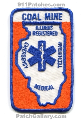 Coal Mine Emergency Medical Technician EMT Patch (Illinois)
Scan By: PatchGallery.com
Keywords: registered ems ambulance