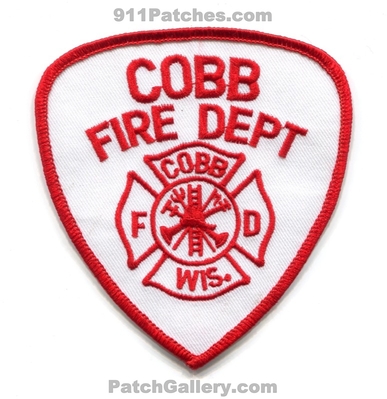 Cobb Fire Department Patch (Wisconsin)
Scan By: PatchGallery.com
Keywords: dept.
