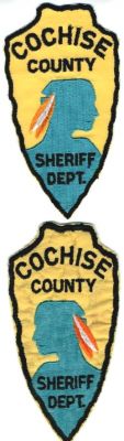 Cochise County Sheriff Dept (Arizona)
Thanks to BensPatchCollection.com for this scan.
Keywords: department