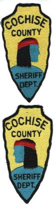 Cochise County Sheriff Dept (Arizona)
Thanks to BensPatchCollection.com for this scan.
Keywords: department