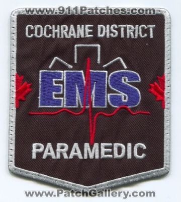 Cochrane District EMS Paramedic (Canada ON)
Scan By: PatchGallery.com
Keywords: emergency medical services ambulance