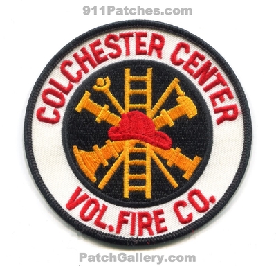 Colchester Center Volunteer Fire Company Patch (Vermont) (Confirmed)
Scan By: PatchGallery.com
Keywords: vol. co. department dept.