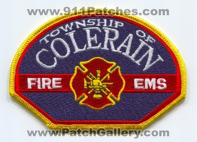 Colerain Township Fire Department Patch (Ohio)
Scan By: PatchGallery.com
Keywords: twp. of dept. ems