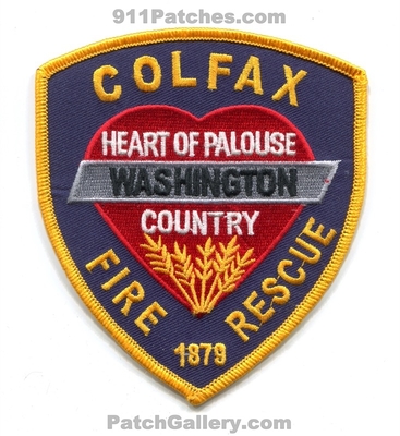 Colfax Fire Rescue Department Patch (Washington)
Scan By: PatchGallery.com
Keywords: dept. heart of palouse country 1879