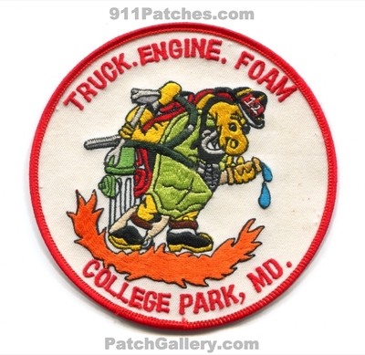 College Park Fire Department Company 12 Truck Engine Foam Patch (Maryland)
Scan By: PatchGallery.com
Keywords: dept. co. station