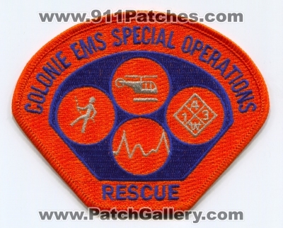Colonie Emergency Medical Services EMS Special Operations Rescue Patch (New York)
Scan By: PatchGallery.com
