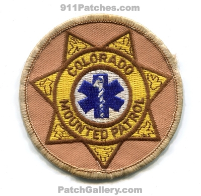 Colorado Mounted Patrol Emergency Medical Services EMS Patch (Colorado)
[b]Scan From: Our Collection[/b]
