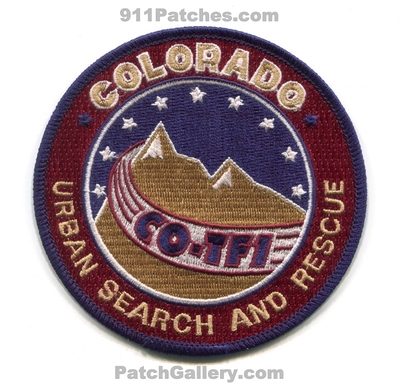 Colorado Task Force 1 CO-TF1 Urban Search And Rescue USAR FEMA Patch (Colorado)
[b]Scan From: Our Collection[/b]
Keywords: cotf1