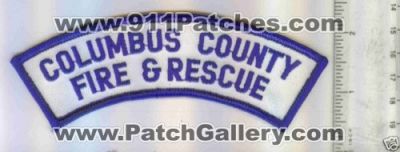 Columbus County Fire and Rescue (North Carolina)
Thanks to Mark C Barilovich for this scan.
Keywords: &