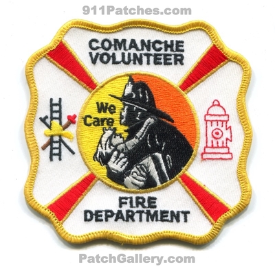 Comanche Volunteer Fire Department Patch (Texas)
Scan By: PatchGallery.com
Keywords: vol. dept. we care