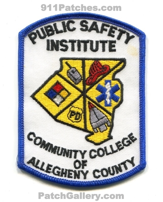 Community College of Allegheny County Public Safety Institute Patch (Pennsylvania)
Scan By: PatchGallery.com
Keywords: comm. co. psi fire department dept. rescue ems police