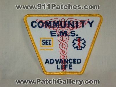 Community EMS Advanced Life (Michigan)
Thanks to Walts Patches for this picture.
Keywords: e.m.s. sei