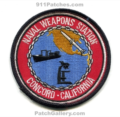 Concord Naval Weapons Station NWS USN Navy Military Patch (California)
Scan By: PatchGallery.com
