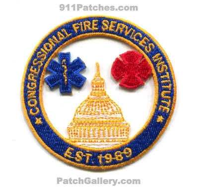 Congressional Fire Services Institute Patch (Washington DC)
Scan By: PatchGallery.com
Keywords: ems ambulance est. 1989