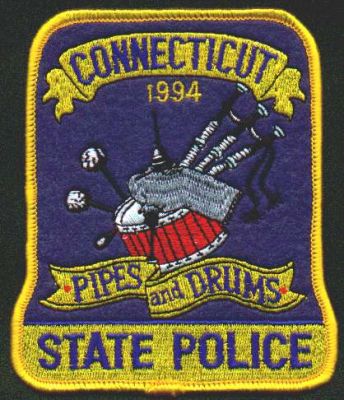 Connecticut State Police Pipes and Drums
Thanks to EmblemAndPatchSales.com for this scan.

