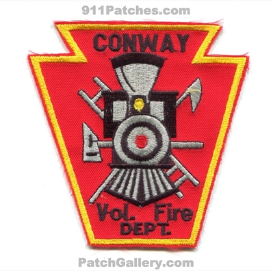 Conway Volunteer Fire Department Patch (Pennsylvania)
Scan By: PatchGallery.com
Keywords: vol. dept. train