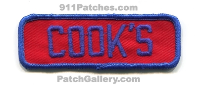 Cooks Fire Department Patch (North Carolina)
Scan By: PatchGallery.com
Keywords: dept.