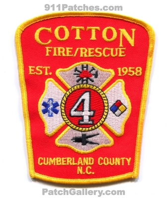 Cotton Fire Rescue Department 4 Cumberland County Patch (North Carolina)
Scan By: PatchGallery.com
Keywords: dept. co. est. 1958