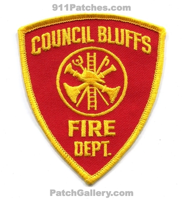 Council Bluffs Fire Department Patch (Iowa)
Scan By: PatchGallery.com
Keywords: dept.