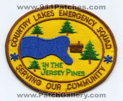 Country Lakes Emergency Squad EMS Patch (New Jersey)
Scan By: PatchGallery.com
Keywords: ambulance in the jersey pines serving our community