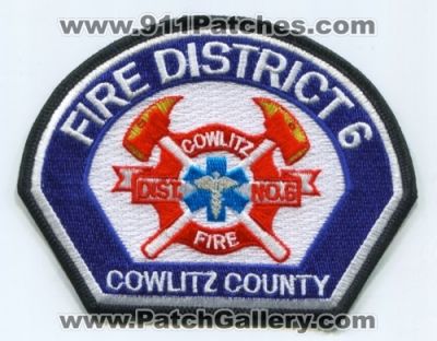 Cowlitz County Fire District 6 Patch (Washington)
Scan By: PatchGallery.com
Keywords: co. dist. number no. #6 department dept. castle rock