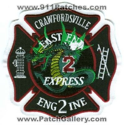Crawfordsville Fire Department Engine 2 (Indiana)
Scan By: PatchGallery.com
Keywords: dept. company station east end express