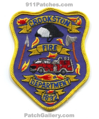 Crookston Fire Department Patch (Minnesota)
Scan By: PatchGallery.com
Keywords: dept. 1892