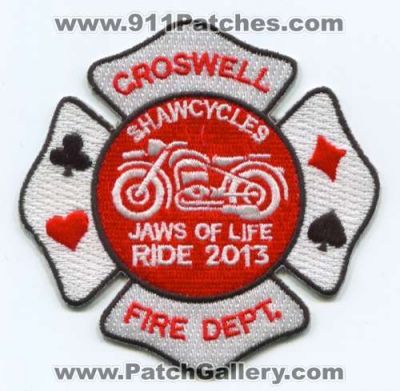 Croswell Fire Department Shawcycles Jaws of Life Ride 2013 (Michigan)
Scan By: PatchGallery.com
Keywords: dept.