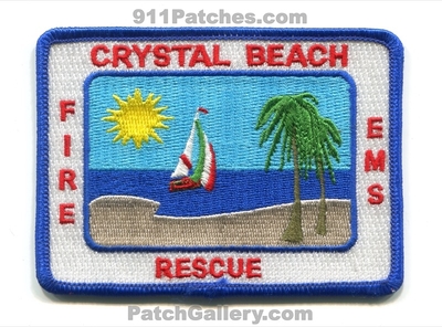 Crystal Beach Fire Rescue Department Patch (Texas)
Scan By: PatchGallery.com
Keywords: dept. ems
