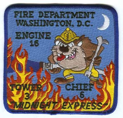 District of Columbia Fire Engine 16 Tower 3 Chief 6 Patch
[b]Scan From: Our Collection[/b]
Keywords: washington dcfd department taz