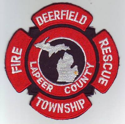 Deerfield Township Fire Rescue (Michigan)
Thanks to Dave Slade for this scan.
County: Lapeer
Keywords: twp