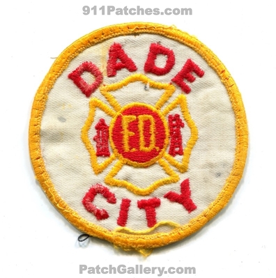 Dade City Fire Department Patch (Florida)
Scan By: PatchGallery.com
Keywords: dept. fd